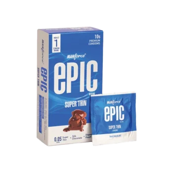 Manforce Epic Desire | Ultra Thin Condom for Enhanced Pleasure | Silk Chocolate Pack of 10