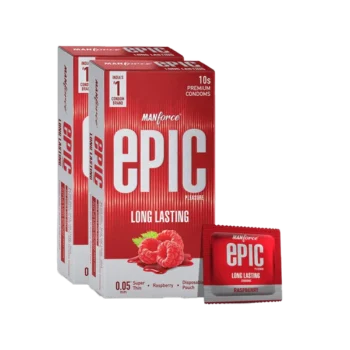 Manforce Epic Pleasure Raspberry Condoms  - 2N (10 Sheets)