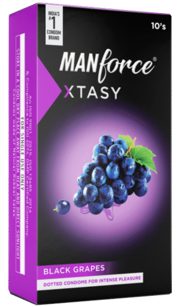 Manforce XTASY Black Grape Flavour Condoms Pack of 10