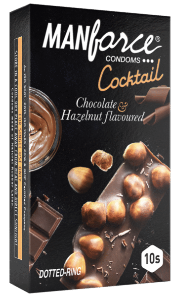 Manforce Cocktail Chocolate and Hazelnut Pack of 10